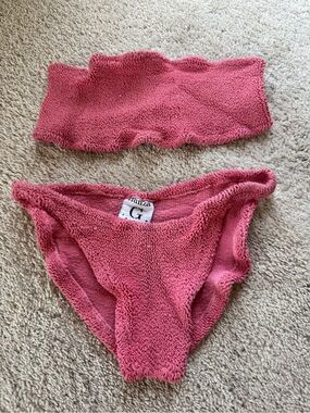 Pink Terry Cloth Hunza G Bikini